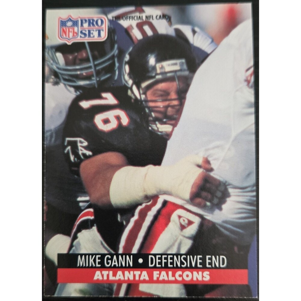 1991 Pro Set Mike Gann #435 Falcons Football Card Vintage Sport Card